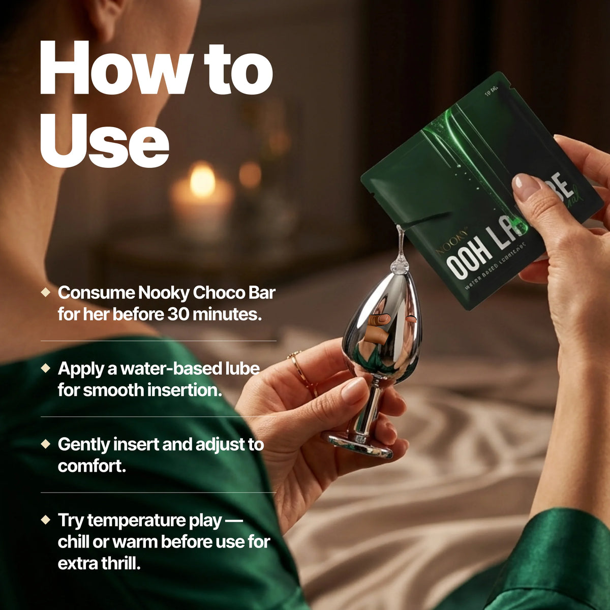 Nooky Core-2-in-1 Kit | Heart Metal Butt Plug & Water based  Natural Lube