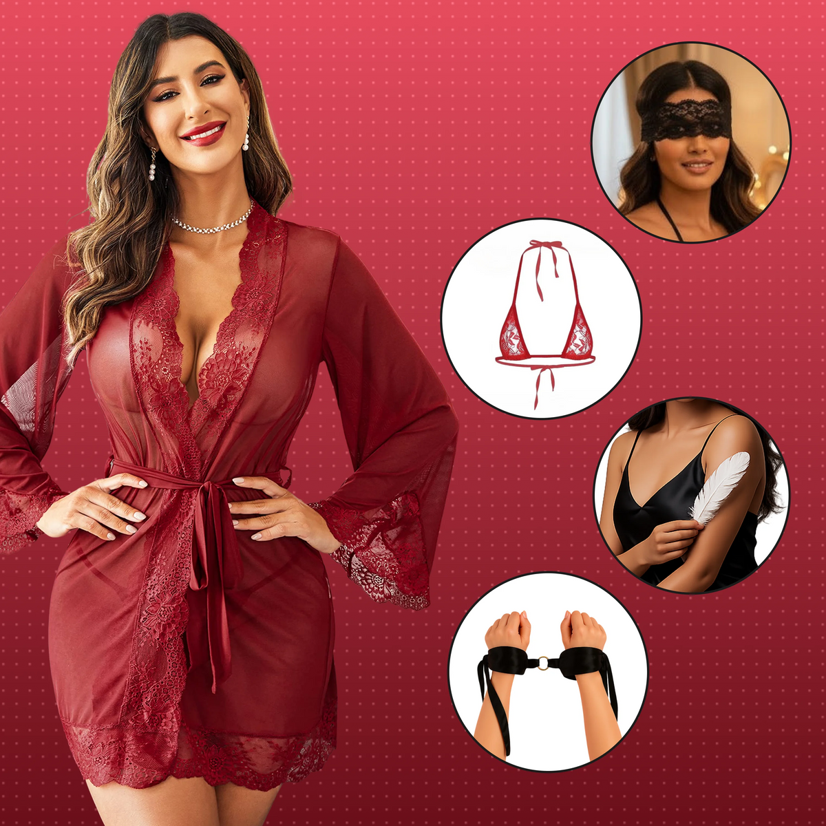 Nooky Babydoll Bridal Kimono Tonight | 4-in-1 Date Night Gift Kit for Couples